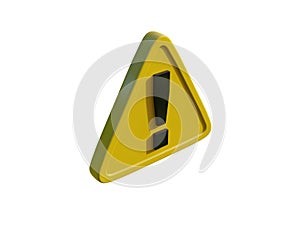 Yellow TriangleÂ Warning Sign with Exclamation Mark